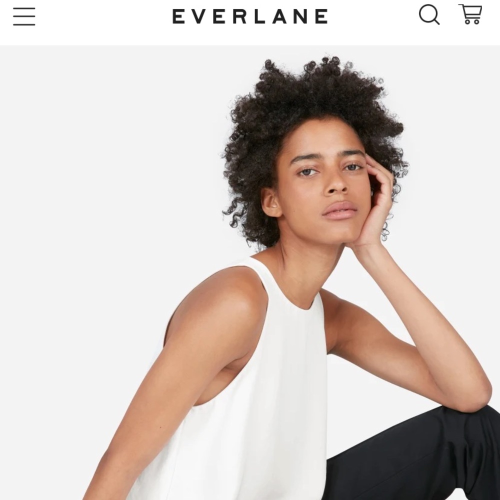 Everlane Japanese Go Weave High Neck Zip Racer Back Size 2